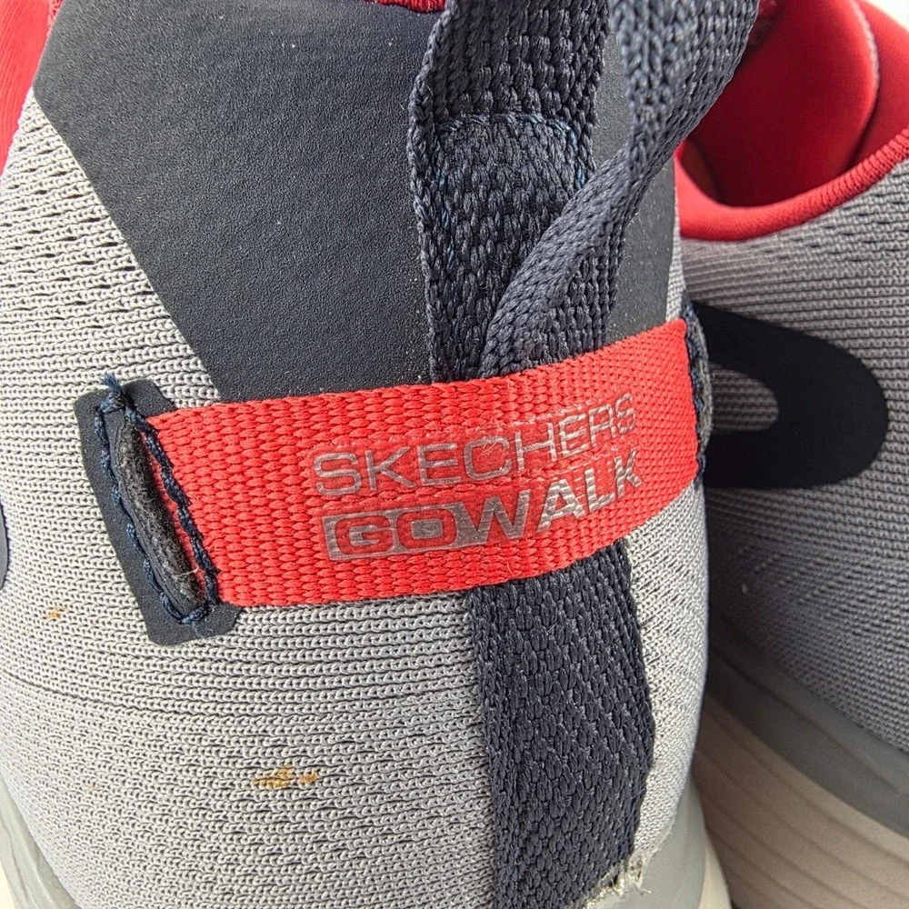 Skechers‎ Go Walk Mens Size 13 Grey Red Arch Fit Hyper Burst Athletic Shoes